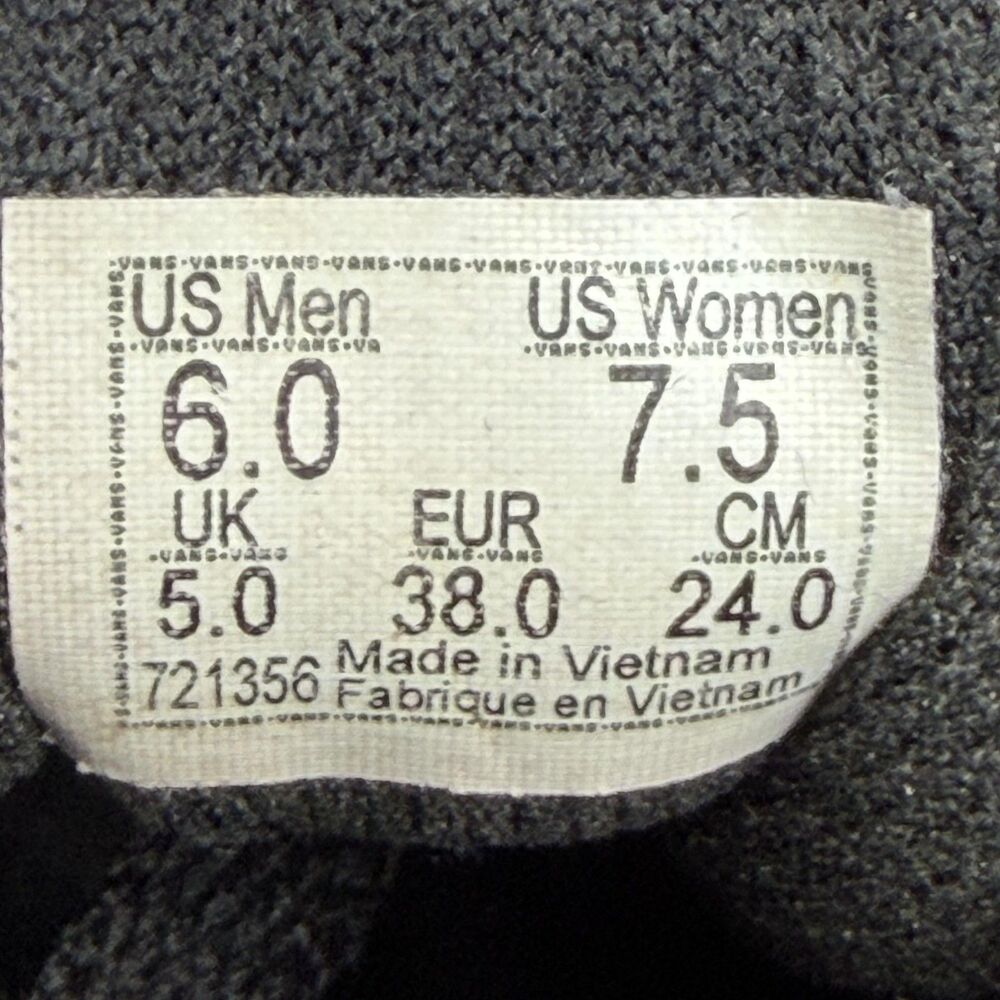 Vans Sk8-Hi Vansguard Shoes Womens Size 7.5 Black High Top Skate Sneakers - Picture 9 of 11